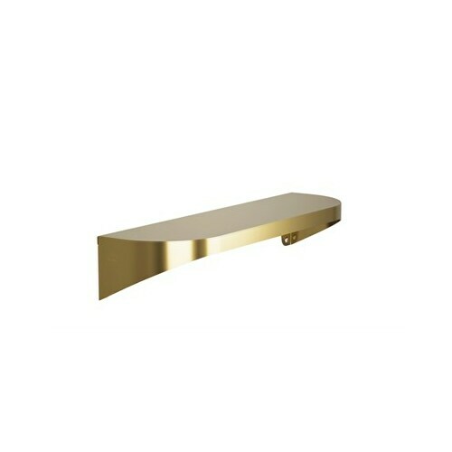 Bradley 7B2-0051800-BR Elvari Shelf, Stainless Satin, 20 Gauge, 5 X 18 Brushed Brass
