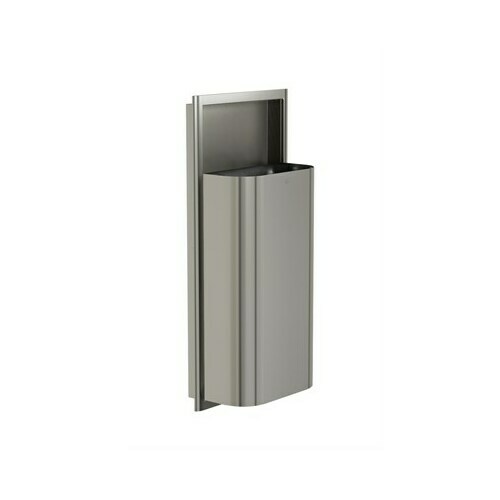 Bradley 3B1-100000-BS Elvari Waste Rec- Semi-Rec, Medium Cap. (D-Shape) Brushed Stainless