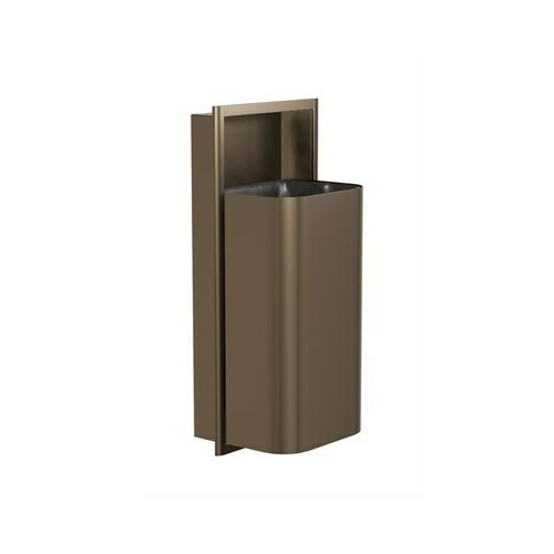 Bradley 3B1-003600-BZ Recessed Waste Receptor, Large D-Shape, Brushed Bronze