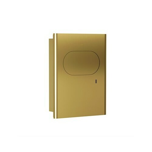 Bradley 4B2-000000-BR Elvari Napkin Disposal- Stainless, Recessed Mtd Brushed Brass