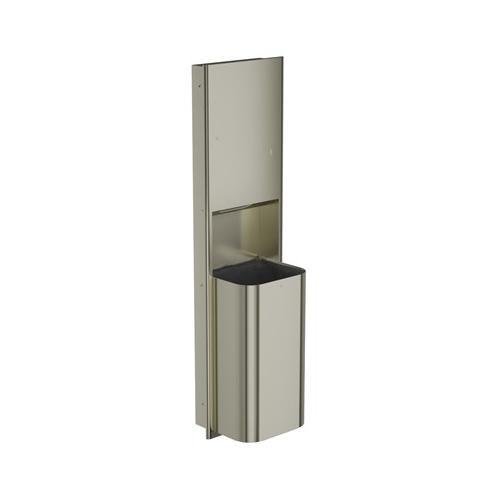 Bradley 2B5-003600-BN Elvari Recessed Towel Dispenser/Waste Receptacle