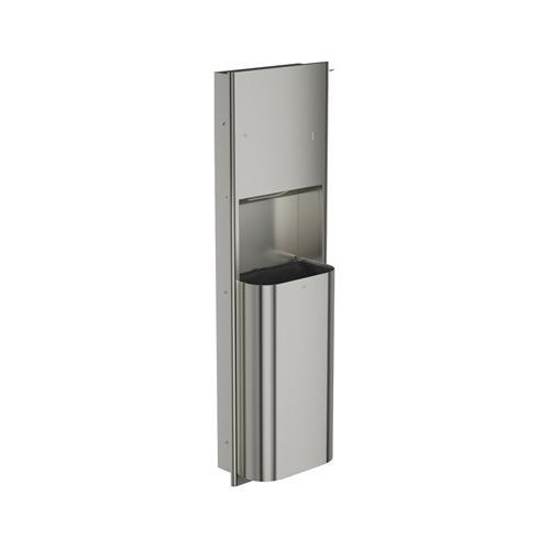 Bradley 2B5-000000-BS Elvari Recessed Towel Dispenser/Waste Receptacle