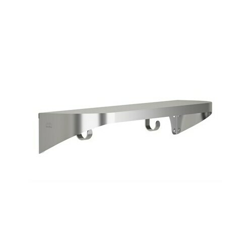 Bradley 7B2-0052496 Stainless Steel Shelf with Hooks, 20 Gauge, 5