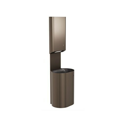 Bradley 2B5-113600-BZ Brushed Bronze 18 Gal Surface-Mounted P-Shape Towel/Waste Unit