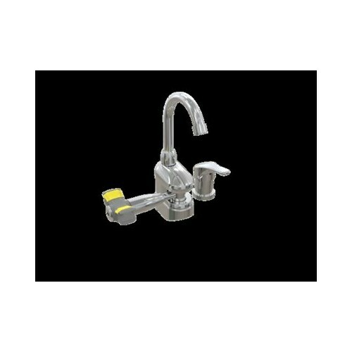 Bradley S19-505M Swing-Activated Eyewash Faucet with Left-Side Manual Mixing Control