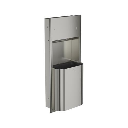 Bradley 2B5-003400-BS Elvari Recessed Towel Dispenser/Waste Receptacle