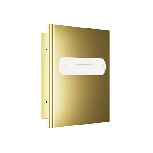 Bradley 5B1-003600-BR Recessed Large Capacity Seat Cover Dispenser, Brushed Brass
