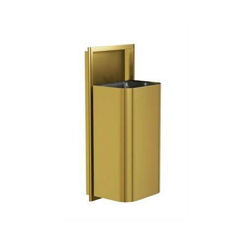 Bradley 3B1-103600-BR Semi-Recessed Waste Rec, Large Cap, D-Shape, Brushed Brass