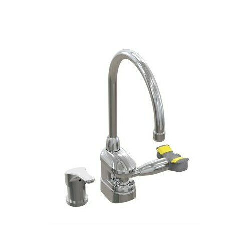 Bradley S19-510M Swing-Activated Eyewash Faucet with Manual Mixing Control, Right-Side
