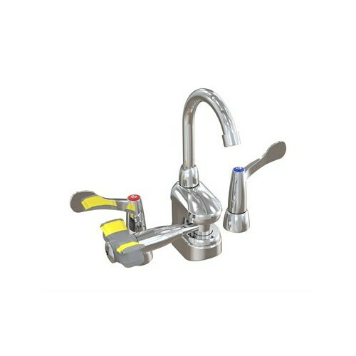 Bradley S19-505W Swing-Activated Eyewash Faucet with Hot/Cold Wrist Blades, Left-Side