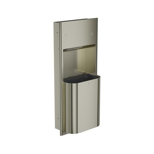 Bradley 2B5-003400-BN Elvari Recessed Towel Dispenser/Waste Receptacle