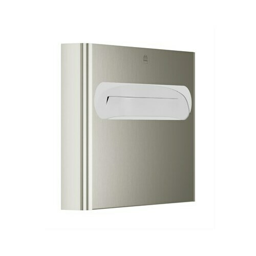Bradley 5B1-110000-BN Brushed Nickel Medium Capacity Surface-Mounted Seat Cover Dispenser