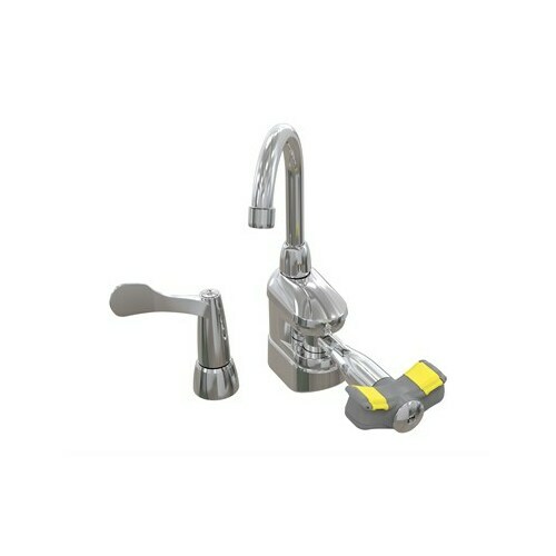 Bradley S19-500T Swing-Activated Eyewash Faucet, Single, Right-Side, Tempered Water Valve