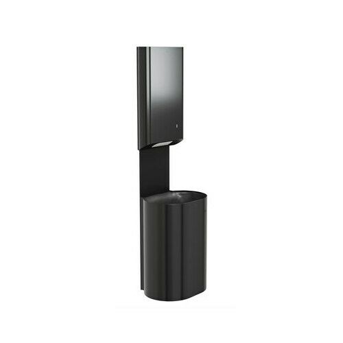 Bradley 2B5-113600-BB Brushed Black 18 Gal P-Shape Surface-Mounted Towel/Waste Unit