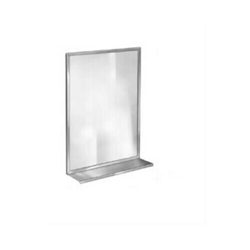 Bradley 7815-016240 Mirror, Channel Frame, 16x24, Shelf