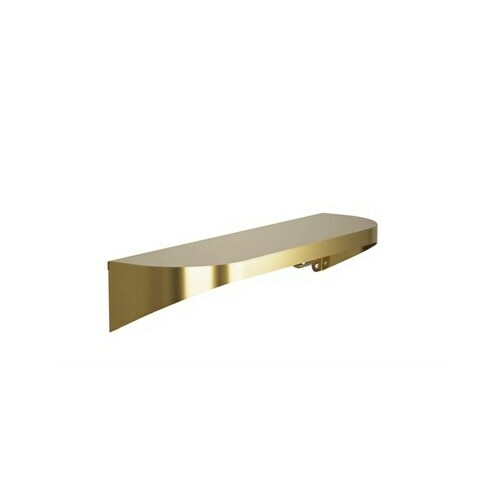 Bradley 7B2-0051896-BR Stainless Satin Shelf w/Hooks, 20 Gauge, 5