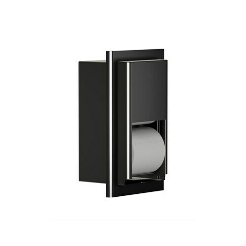 Bradley 5B2-000000-BB Recessed Medium Capacity Toilet Tissue Dispenser, Brushed Black
