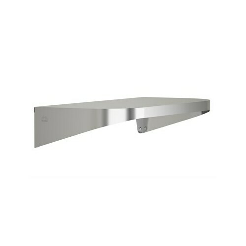 Bradley 7B2-0081800 Elvari Shelf, Stainless Satin, 20 Gauge, 8 X 18