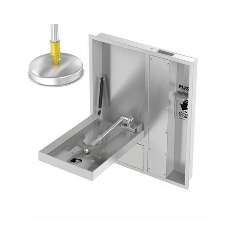 Bradley S19345JXBD Concealed Barrier-Free Eye/Face Wash Drench Shower with Extended Showerhead