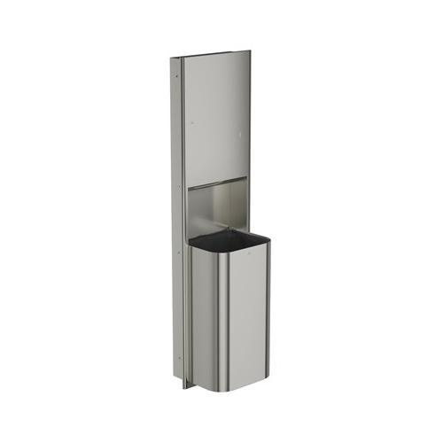 Bradley 2B5-003600-BS Elvari Recessed Towel Dispenser/Waste Receptacle