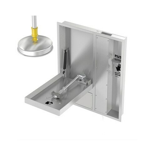 Bradley S19345HXBD Barrier-Free Concealed Eyewash Drench Shower with Extended Showerhead