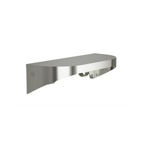 Bradley 7B2-0051296-BS Stainless Steel Shelf with Hooks, 20 Gauge, 5
