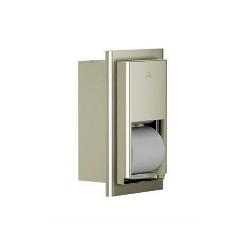 Bradley 5B2-000000-BN Recessed Medium Capacity Toilet Tissue Dispenser, Brushed Nickel