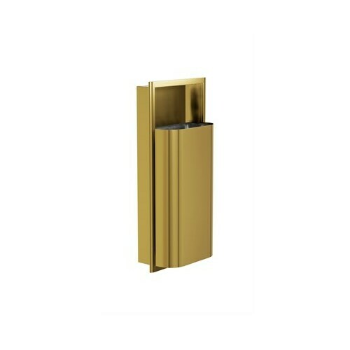 Bradley 3B1-000000-BR Recessed Waste Rec. Medium Capacity D-Shape Brushed Brass