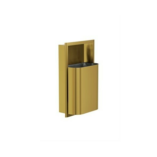 Bradley 3B1-003400-BR Recessed Waste Rec Small Cap D-Shape Brushed Brass