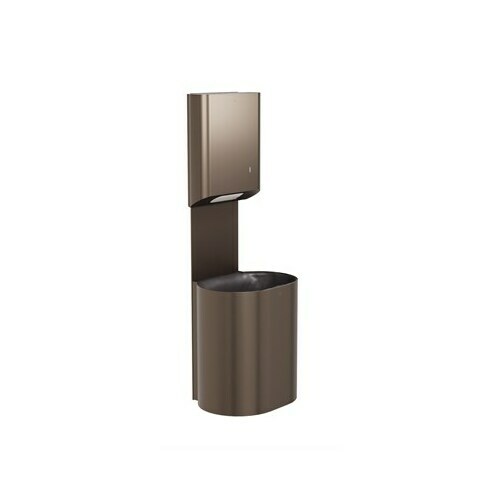 Bradley 2B5-110000-BZ Brushed Bronze Surface-Mounted Towel/Waste Unit, 14 GAL, P-Shape