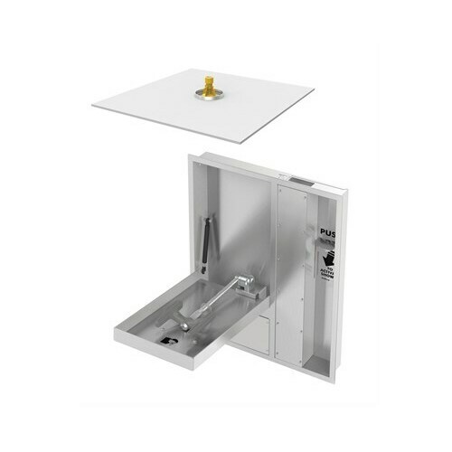Bradley S19345JFBD Concealed Barrier-Free Eye/Face Wash Drench Shower with Flush-Mounted Head