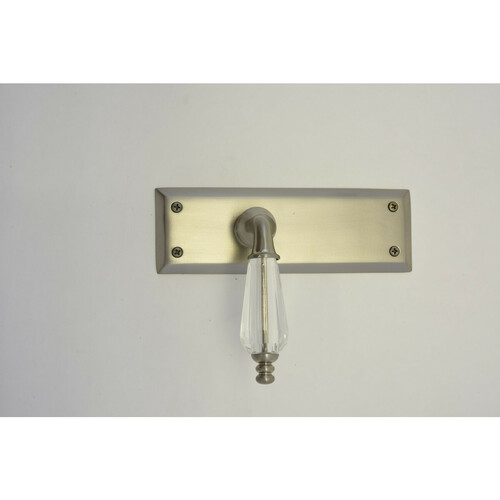 Brass Accents D07-L539A-KNS-619 Quaker Passage Lockset with Kinsman Crystal Lever, Satin Nickel