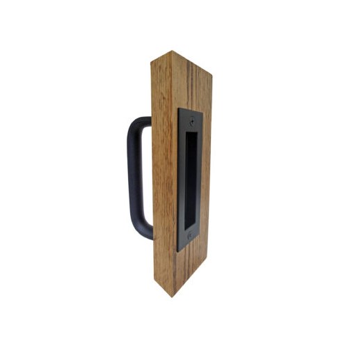 Burns 2521A Barn Door Pull Set, Satin Stainless Steel