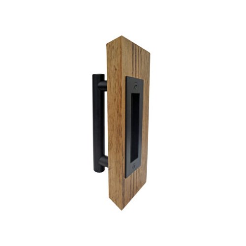 Burns 2524A Barn Door Pull Set, Satin Stainless Steel