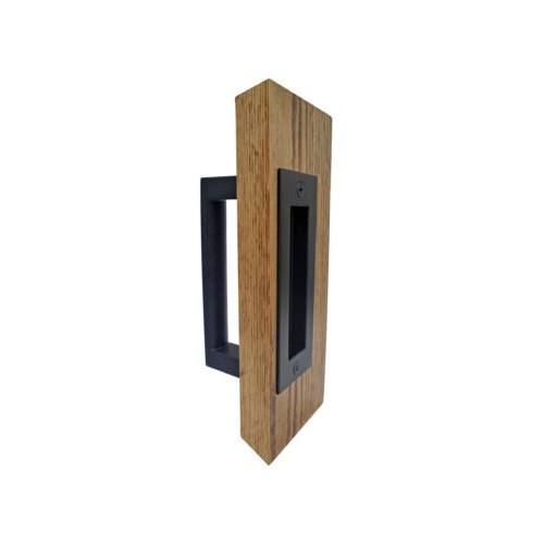 Burns 2547A Barn Door Pull Set, Satin Stainless Steel