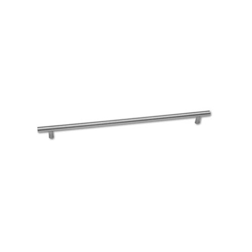 Burns 424 Push Bar with Posts, Satin Stainless Steel