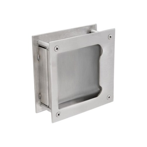 Burns 460BB Flush Pull 5 5 ADA-Back to Back w/Sleeves, Bright Stainless Steel