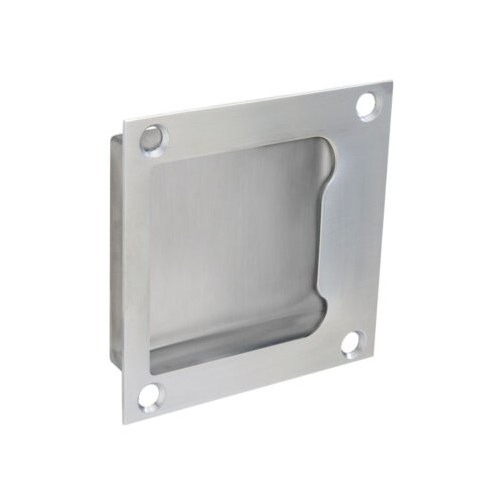Burns 460S Flush Pull 5 5 ADA-Surface Mounted in Corners, Satin Stainless Steel