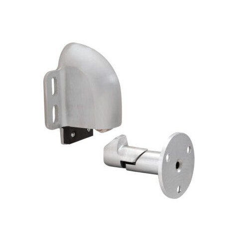 Burns 538 Automatic Wall Type Holder and Stop, Satin Chrome Plated