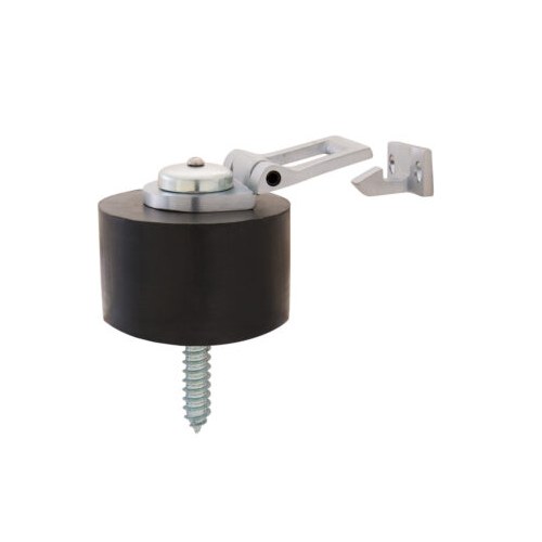 Burns 541 Heavy Duty Floor Stop with Hook, Satin Chrome Plated