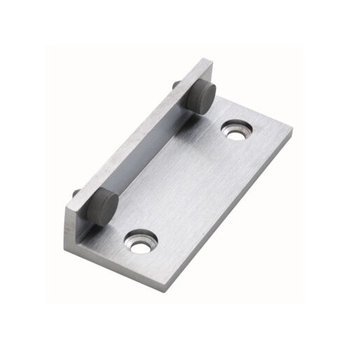 Burns 557 Angle Stop for Pair of Doors, Satin Chrome Plated