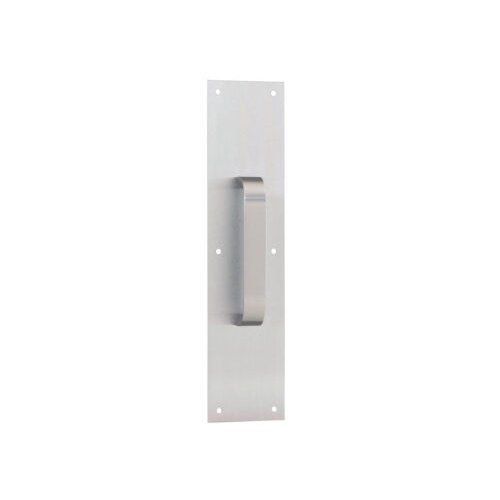 Burns 7320B .125 Pull Plate, Satin Stainless Steel