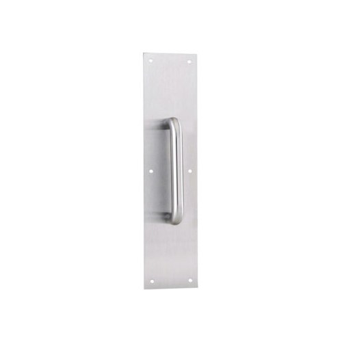 Burns 7325B .125 Pull Plate, Satin Stainless Steel