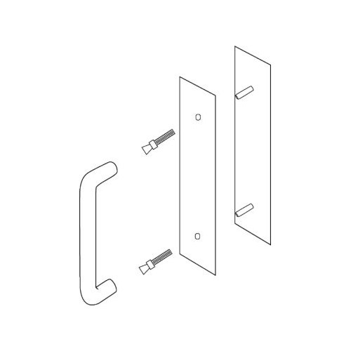 Burns 73L x 5325B Concealed Mount, Bright Stainless Steel