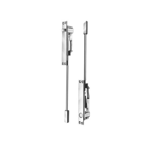 Burns 7845 Non-Handed Self-Latching Flush Bolt Set - Metal Door, Dark Bronze Oxidized