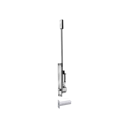 Burns 7848 Automatic Flush Bolt with Bottom Fire Bolt - Metal Door, Dark Bronze Oxidized