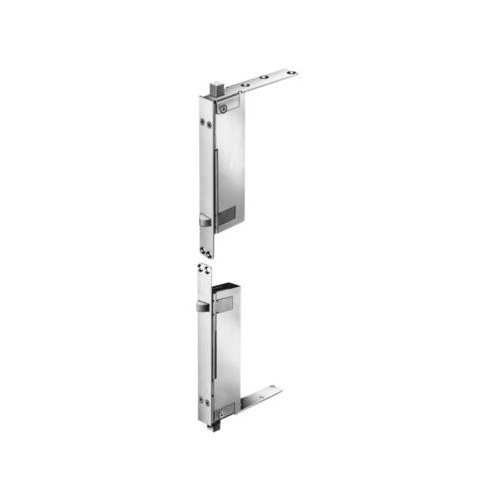 Burns 7942 Non-Handed Automatic Flush Bolt Set - Wood Door, Dark Bronze Oxidized