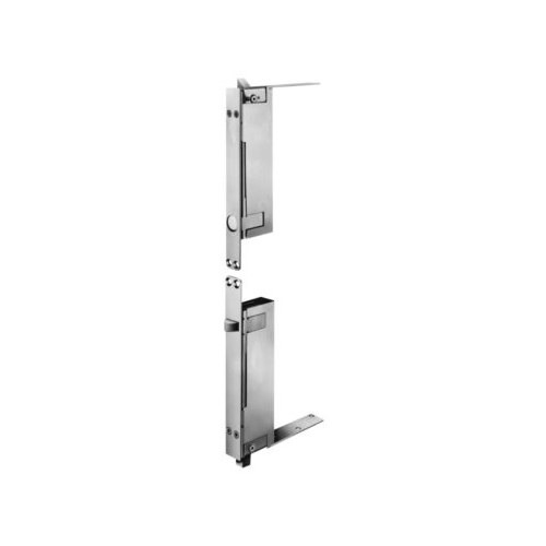 Burns 7945 Non-Handed Self-Latching Flush Bolt Set - Wood Door, Dark Bronze Oxidized