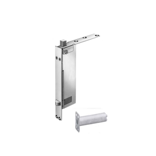 Burns 7949 Automatic Flush Bolt with Bottom Fire Bolt - Wood Door, Dark Bronze Oxidized