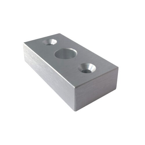 Burns 901 Top Strike for 9000 Series Locking Pulls, Satin Anodized Aluminum